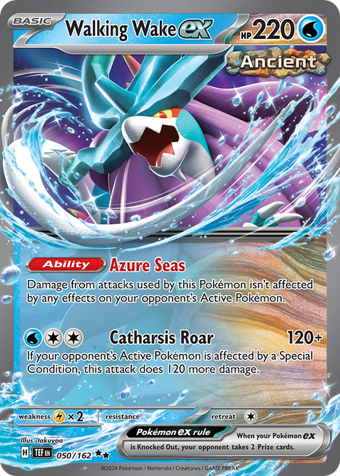 Walking Wake ex 50 Temporal Forces Pokémon card