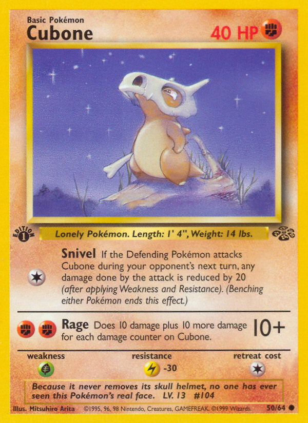 Cubone 50 Jungle Pokémon card