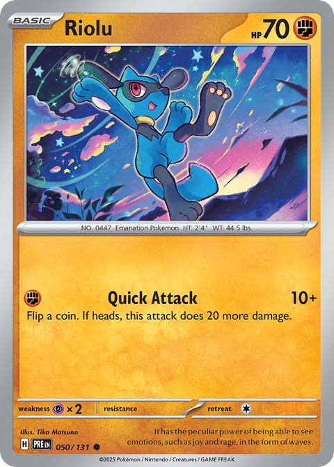 Riolu 50 Prismatic Evolutions Pokémon card