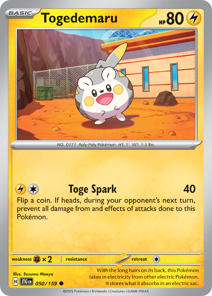 Togedemaru 50 Journey Together Pokémon card