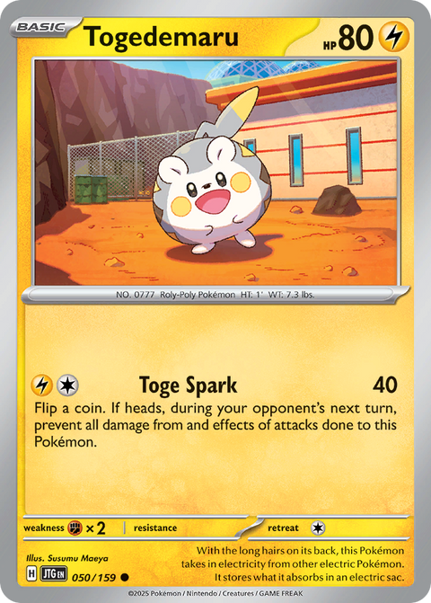 Togedemaru 50 Journey Together Pokémon card