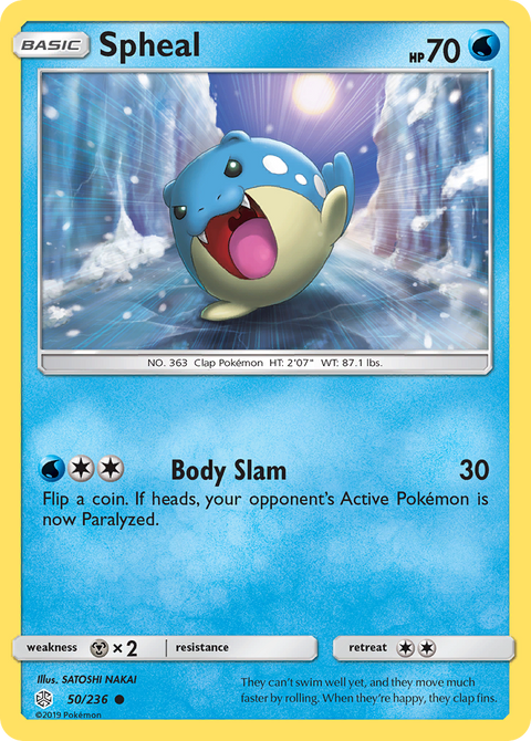 Spheal 50 Cosmic Eclipse Pokémon card