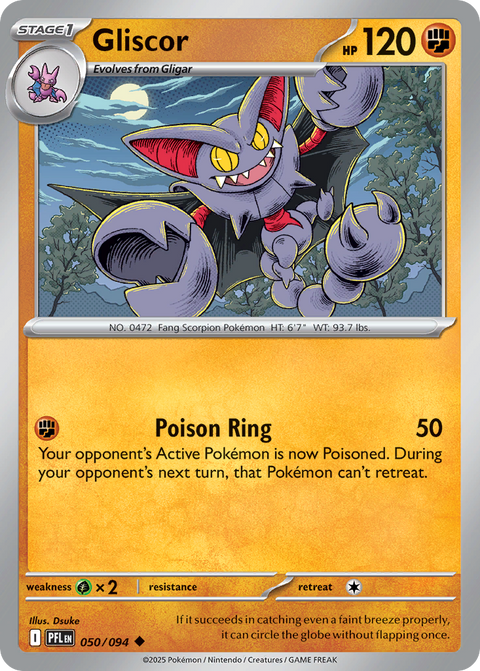 Gliscor 50 Phantasmal Flames Pokémon card