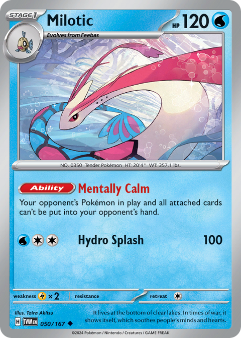 Milotic 50 Twilight Masquerade Pokémon card