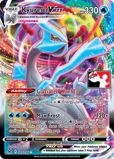Kyurem VMAX - 049/196 - Prize Pack Series Three — Play! Pokémon stamped prize pack card