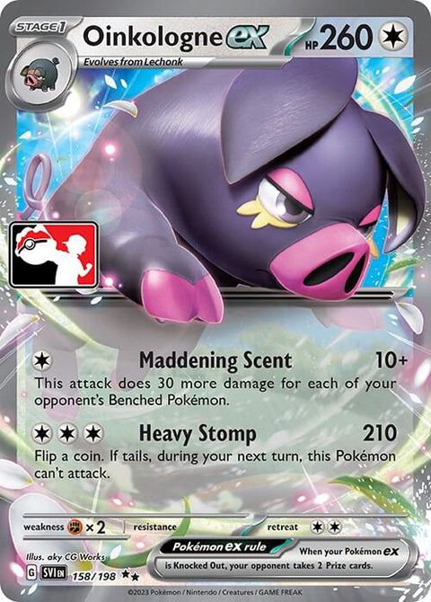 Oinkologne ex - 158/198 - Prize Pack Series Three — Play! Pokémon stamped prize pack card