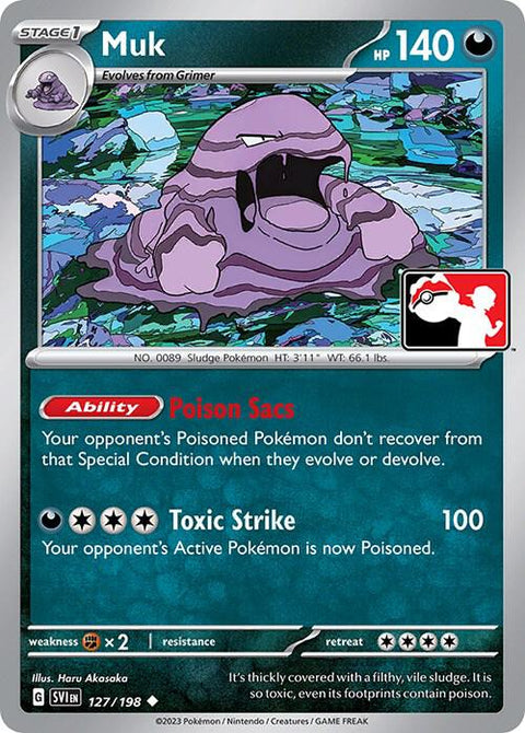 Muk - 127/198 - Prize Pack Series Three — Play! Pokémon stamped prize pack card