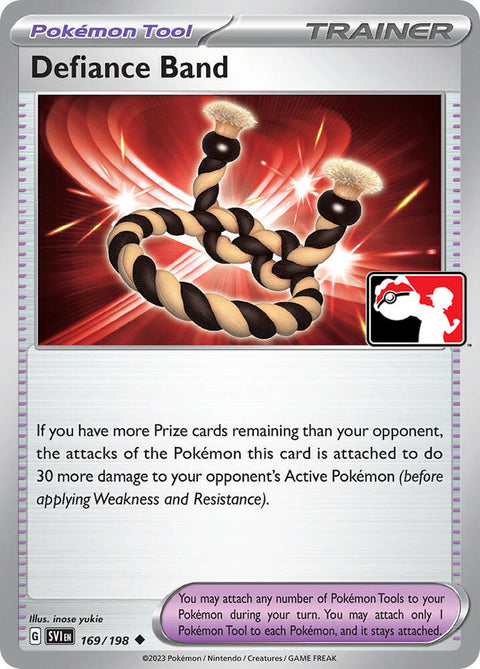 Defiance Band - 169/195 - Prize Pack Series Three — Play! Pokémon stamped prize pack card