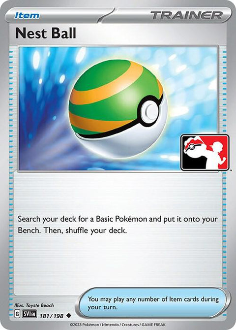 Nest Ball - 181/198 - Prize Pack Series Three — Play! Pokémon stamped prize pack card