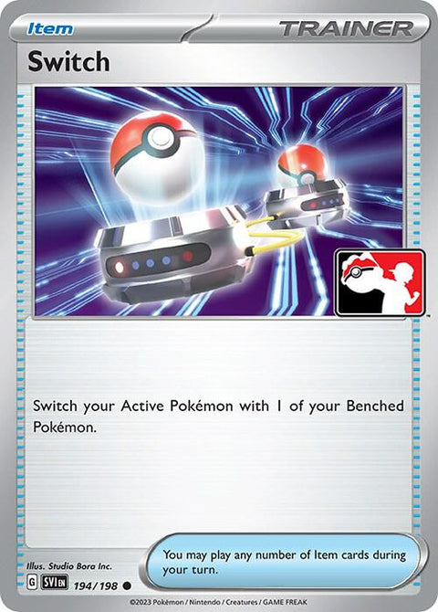 Switch - 194/198 - Prize Pack Series Four — Play! Pokémon stamped prize pack card