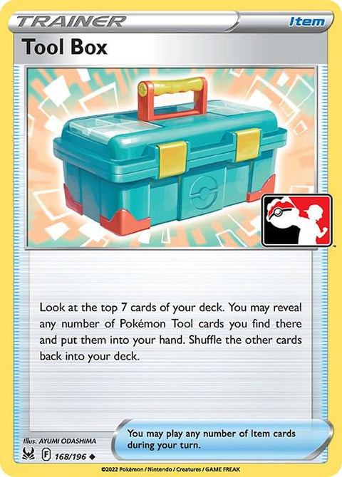 Tool Box - 168/196 - Prize Pack Series Three — Play! Pokémon stamped prize pack card