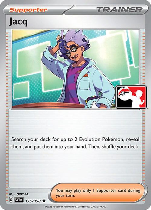Jacq - 175/198 - Prize Pack Series Three — Play! Pokémon stamped prize pack card