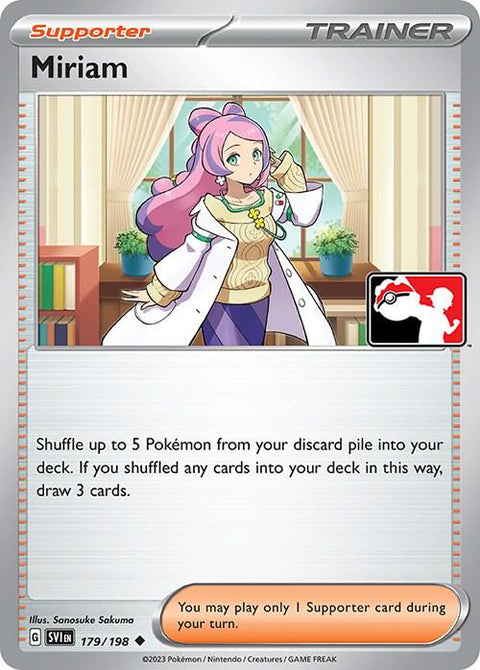 Miriam - 179/198 - Prize Pack Series Three — Play! Pokémon stamped prize pack card
