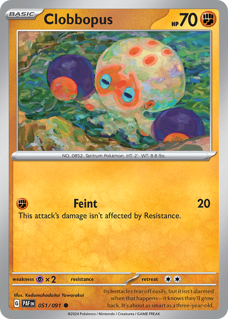 Clobbopus 51 Paldean Fates Pokémon card