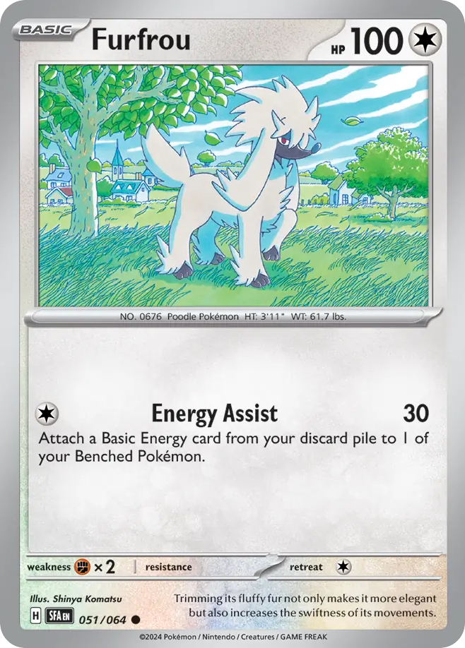 Furfrou 51 Shrouded Fable Pokémon card