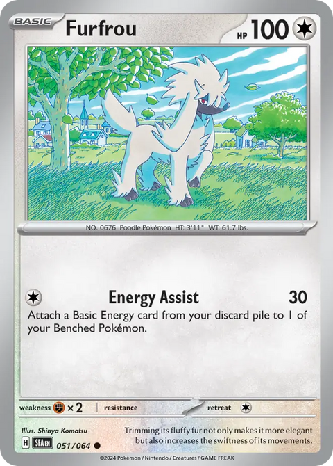 Furfrou 51 Shrouded Fable Pokémon card