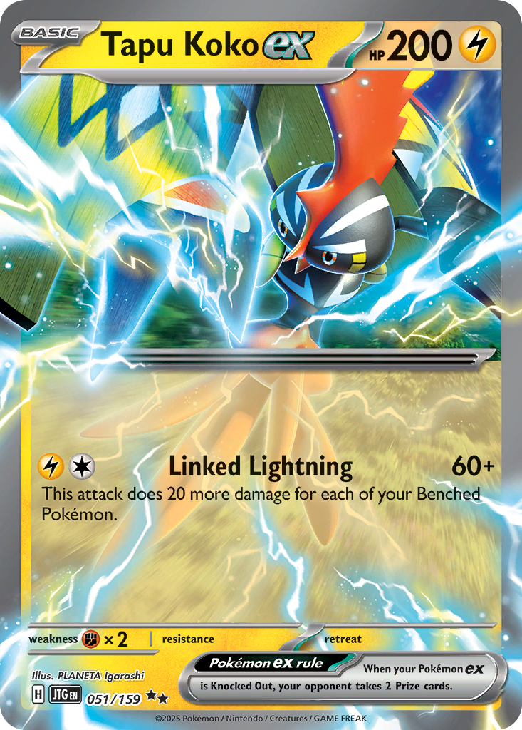 Tapu Koko ex 51 Journey Together Pokémon card