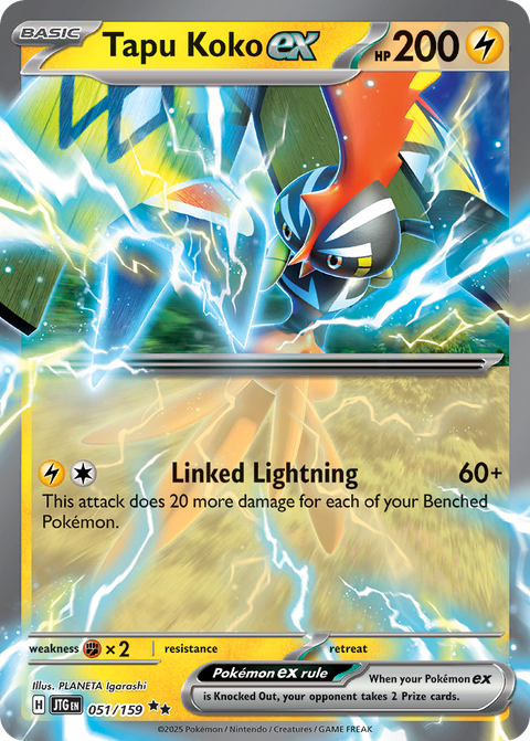 Tapu Koko ex 51 Journey Together Pokémon card