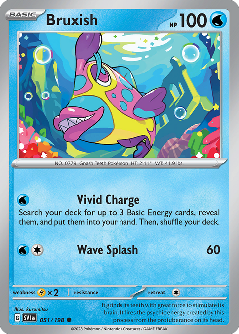 Bruxish 51 Scarlet & Violet Pokémon card