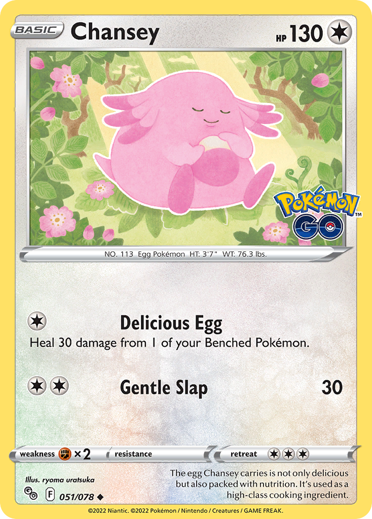 Chansey 51 Pokémon GO Pokémon card