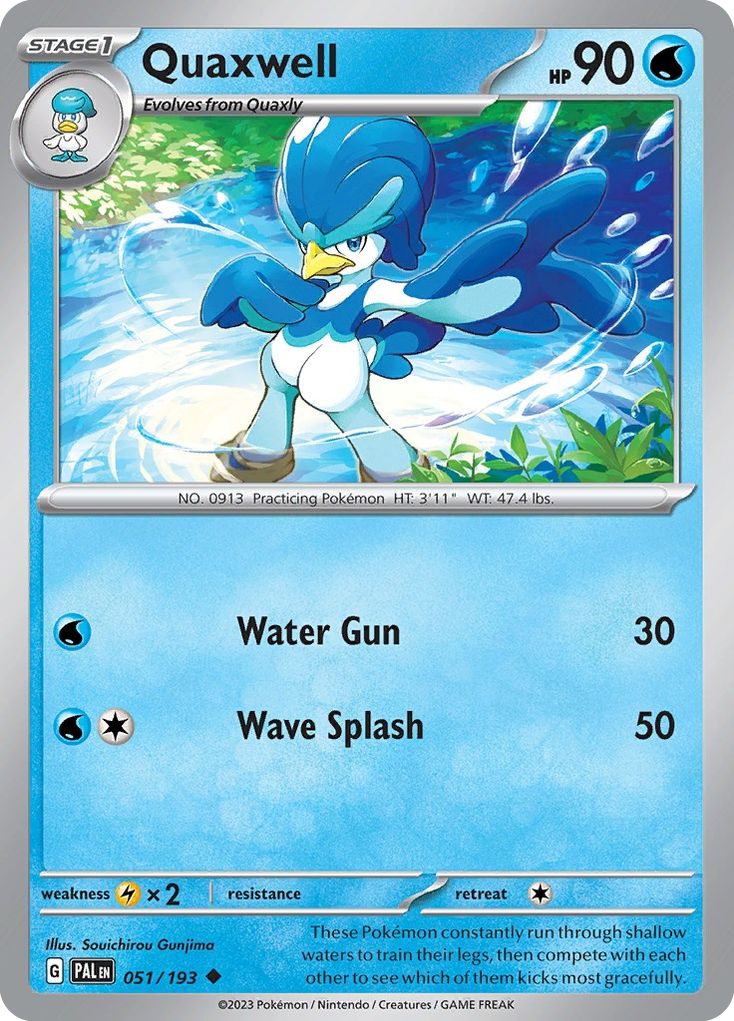 Quaxwell 51 Paldea Evolved Pokémon card