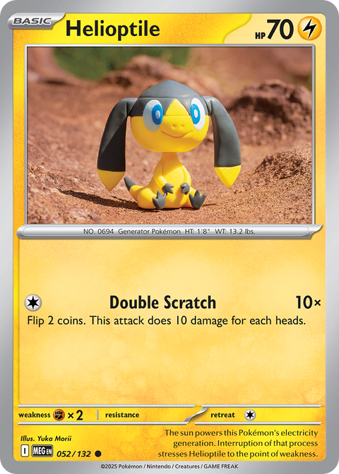 Helioptile 52 Mega Evolution Pokémon card