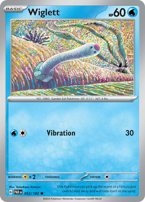 Wiglett 52 Paradox Rift Pokémon card