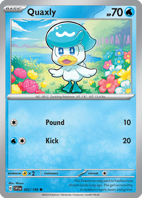 Quaxly 52 Scarlet & Violet Pokémon card