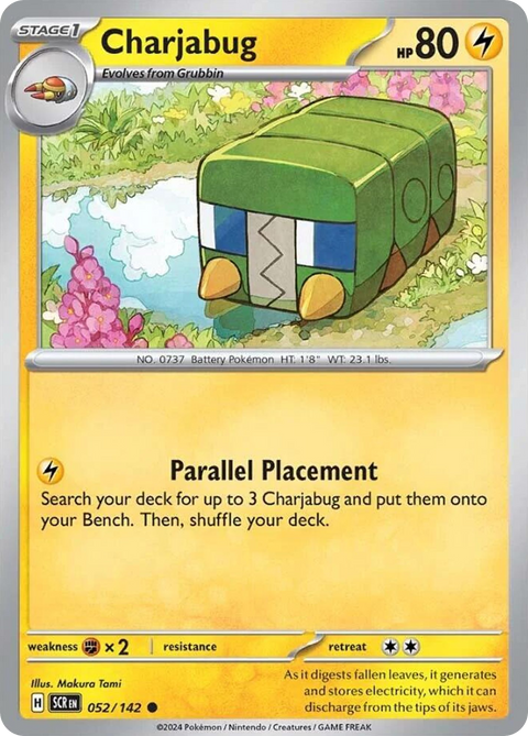 Charjabug 52 Stellar Crown Pokémon card