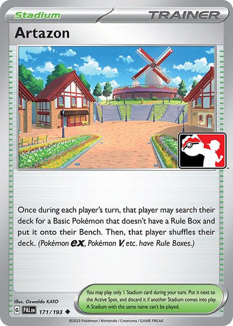 Artazon - 171/193 - Prize Pack Series Four — Play! Pokémon stamped prize pack card