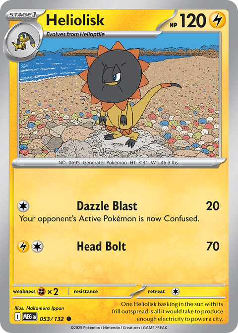 Heliolisk 53 Mega Evolution Pokémon card