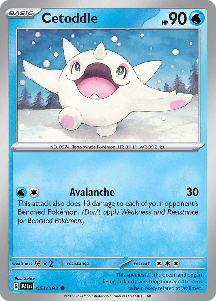 Cetoddle 53 Paldea Evolved Pokémon card