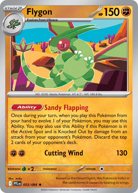 Flygon 53 Phantasmal Flames Pokémon card