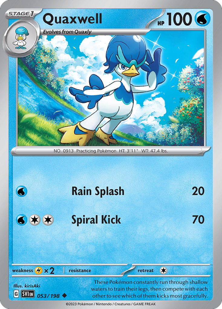 Quaxwell 53 Scarlet & Violet Pokémon card