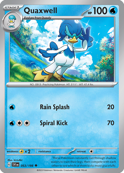 Quaxwell 53 Scarlet & Violet Pokémon card