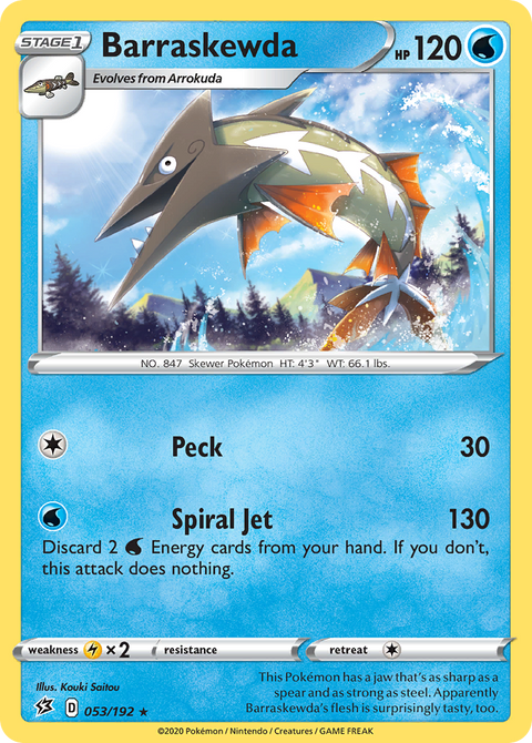 Barraskewda 53 Rebel Clash Pokémon card