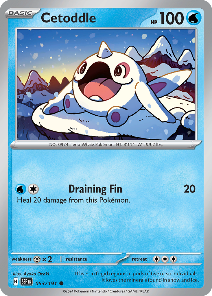 Cetoddle 53 Surging Sparks Pokémon card