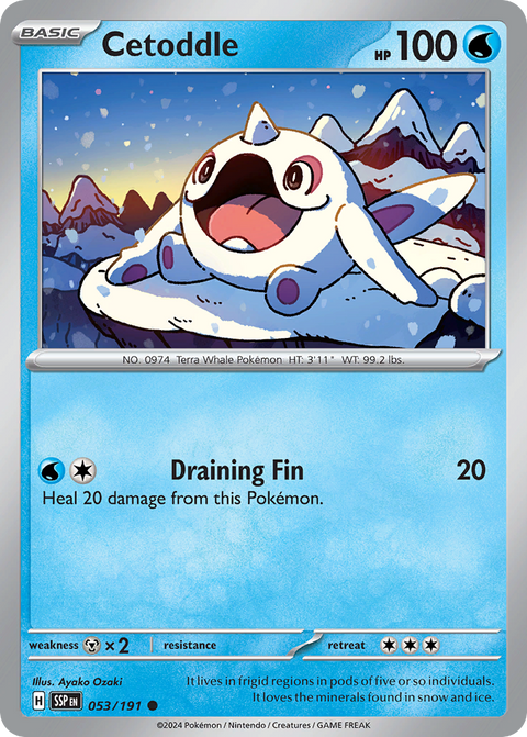 Cetoddle 53 Surging Sparks Pokémon card