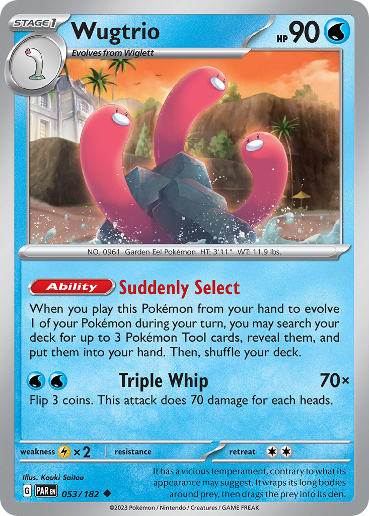 Wugtrio 53 Paradox Rift Pokémon card