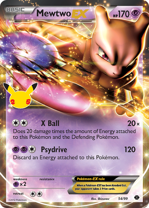 Mewtwo-EX 54 Celebrations: Classic Collection Pokémon card