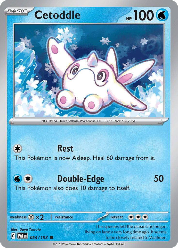 Cetoddle 54 Paldea Evolved Pokémon card
