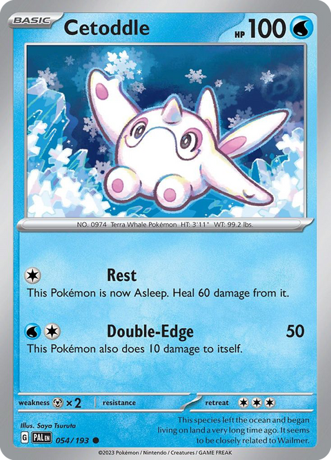 Cetoddle 54 Paldea Evolved Pokémon card