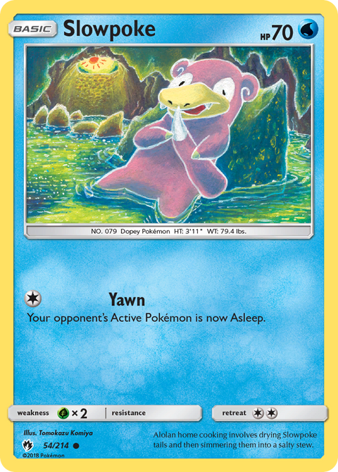 Slowpoke 54 Lost Thunder Pokémon card