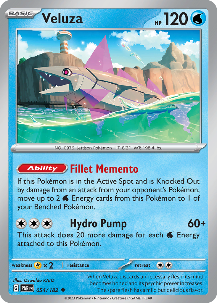 Veluza 54 Paradox Rift Pokémon card