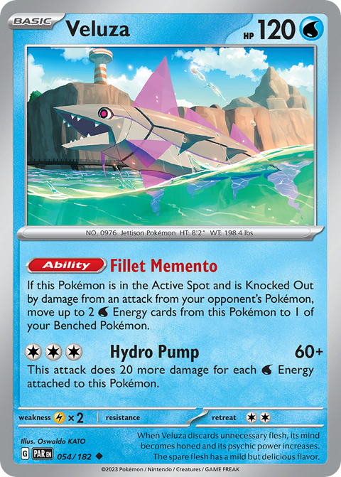Veluza 54 Paradox Rift Pokémon card