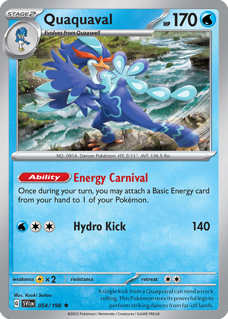 Quaquaval 54 Scarlet & Violet Pokémon card