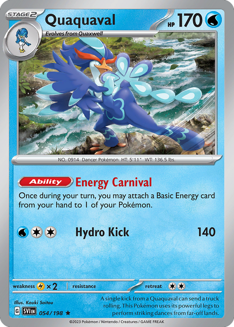 Quaquaval 54 Scarlet & Violet Pokémon card