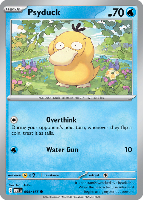 Psyduck 54 151 Pokémon card