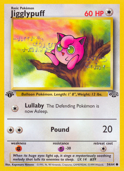 Jigglypuff 54 Jungle Pokémon card