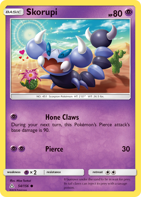 Skorupi 54 Ultra Prism Pokémon card
